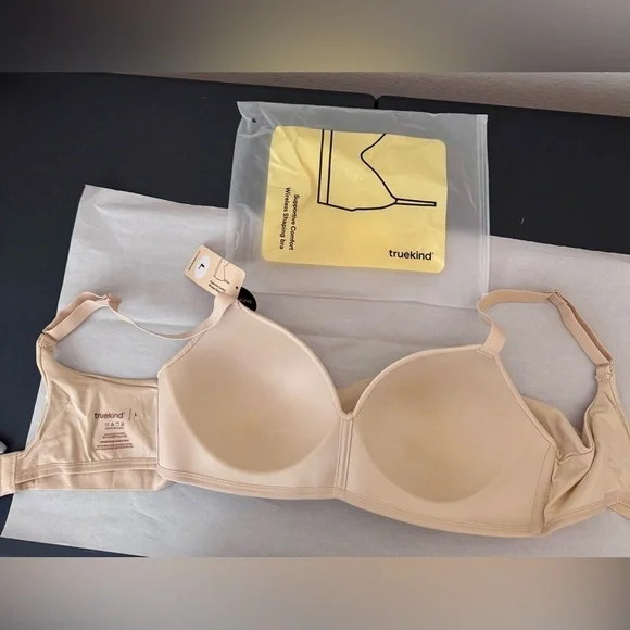 Truekind Supportive Comfort Wireless
Shaping Bra Nude/Beige  Size Large NWT - Picture 4 of 8